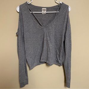 PINK Grey Crop Top